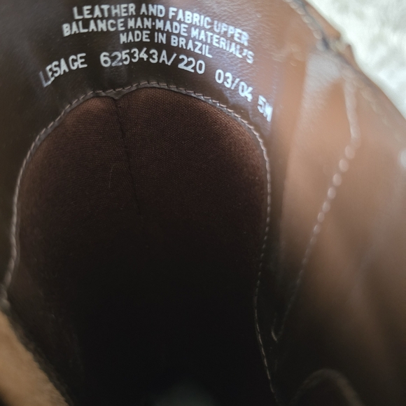 Rich Brown Leather Mid-High Square Heeled Boots  size 5M - Picture 8 of 10